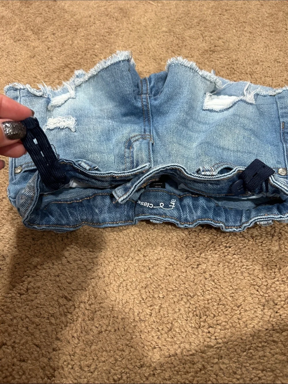 art class Light Wash Ripped Denim Shorts